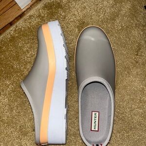 Hunter Gray and Orange Slip-On Shoes